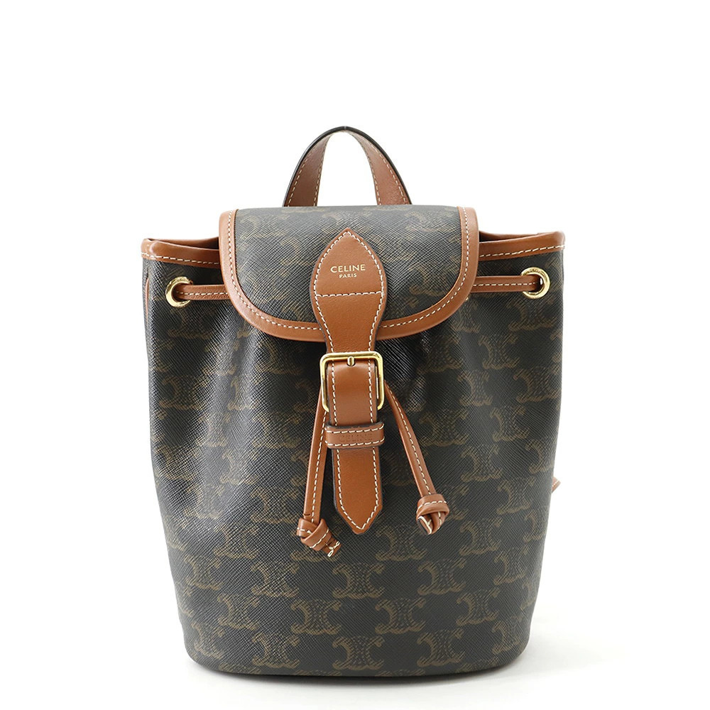 Celine Triomphe Folco Backpack Calf Leather Bag